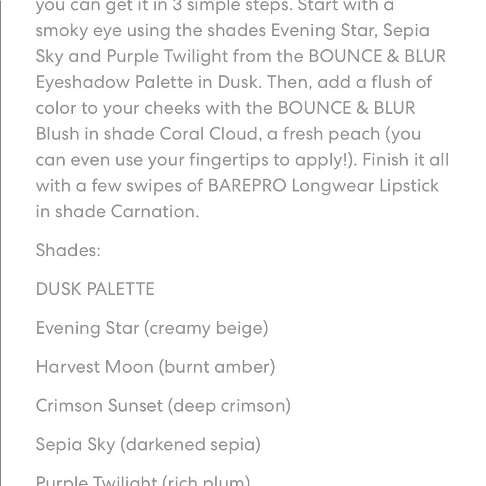 bareMinerals 2X Bounce & Blur DUSK Eyeshadow Palettes